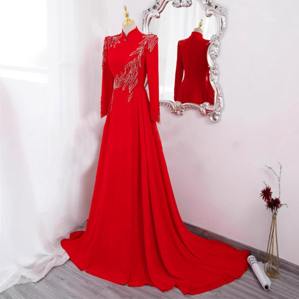 Robe de soirée à manches longues