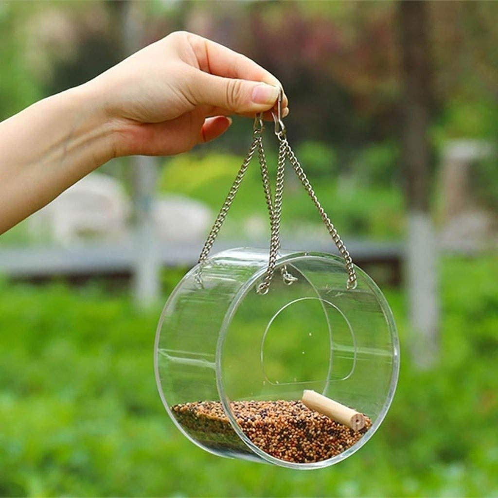 Boîte alimentaire pour oiseaux acryliques