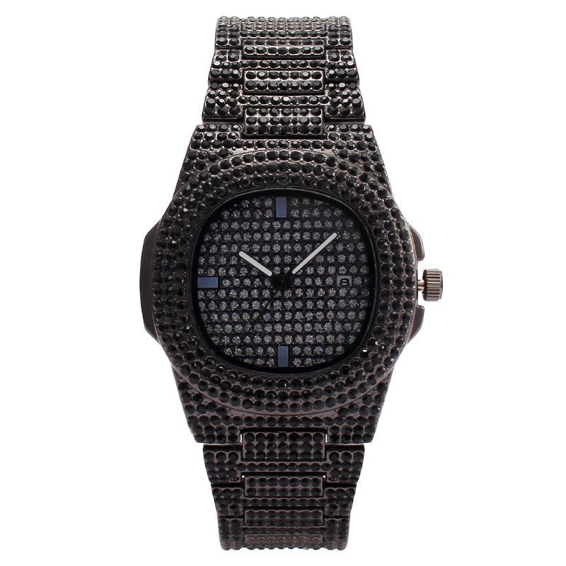 Starry Sky Full-Diamond Calendrier Femmes Montre