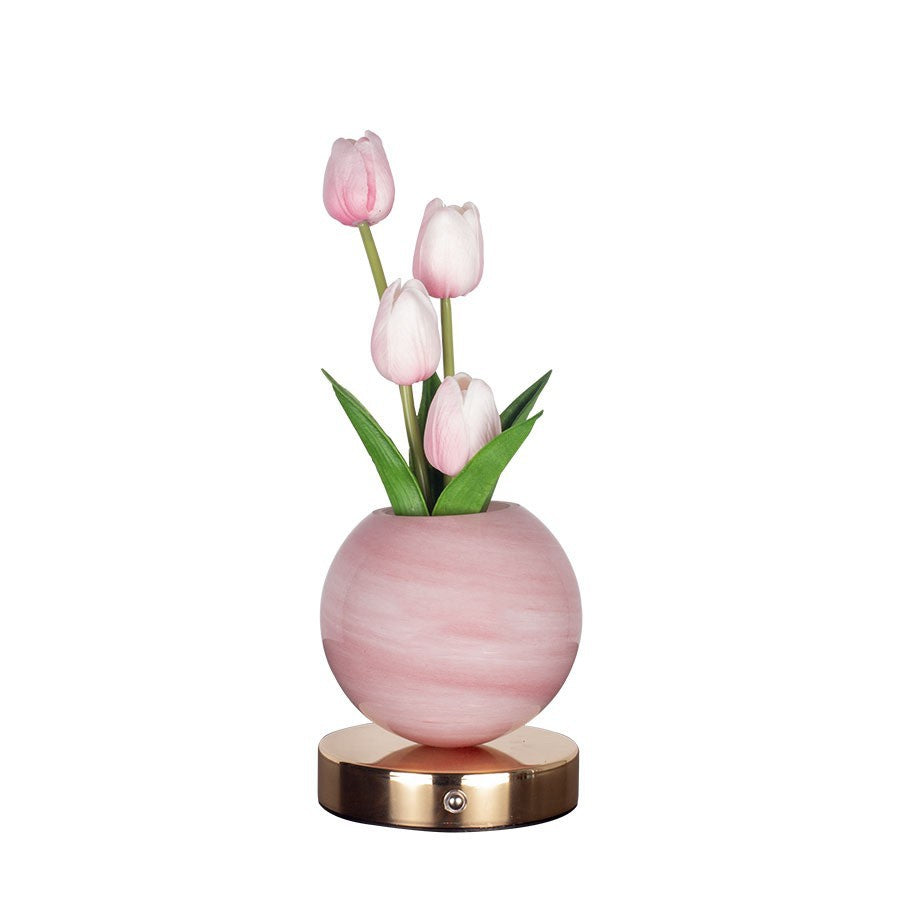 Decorative LED Table Lamp Tulip Planet Night Light Room