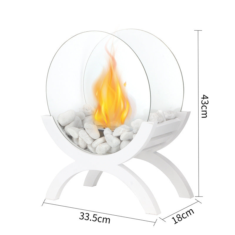Indoor Warm Watching Cheminée Flame Villa Courtyard Maison Bonfire Décoration Living Ro