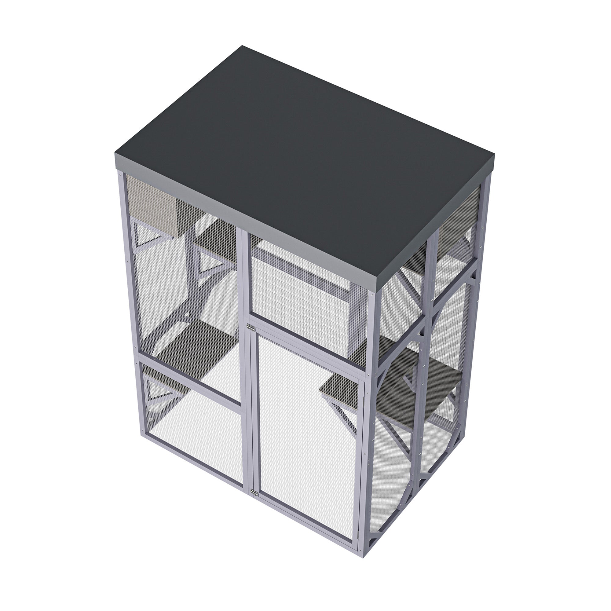 Catio extérieur en bois Boîtier multifonctionnel pour chats