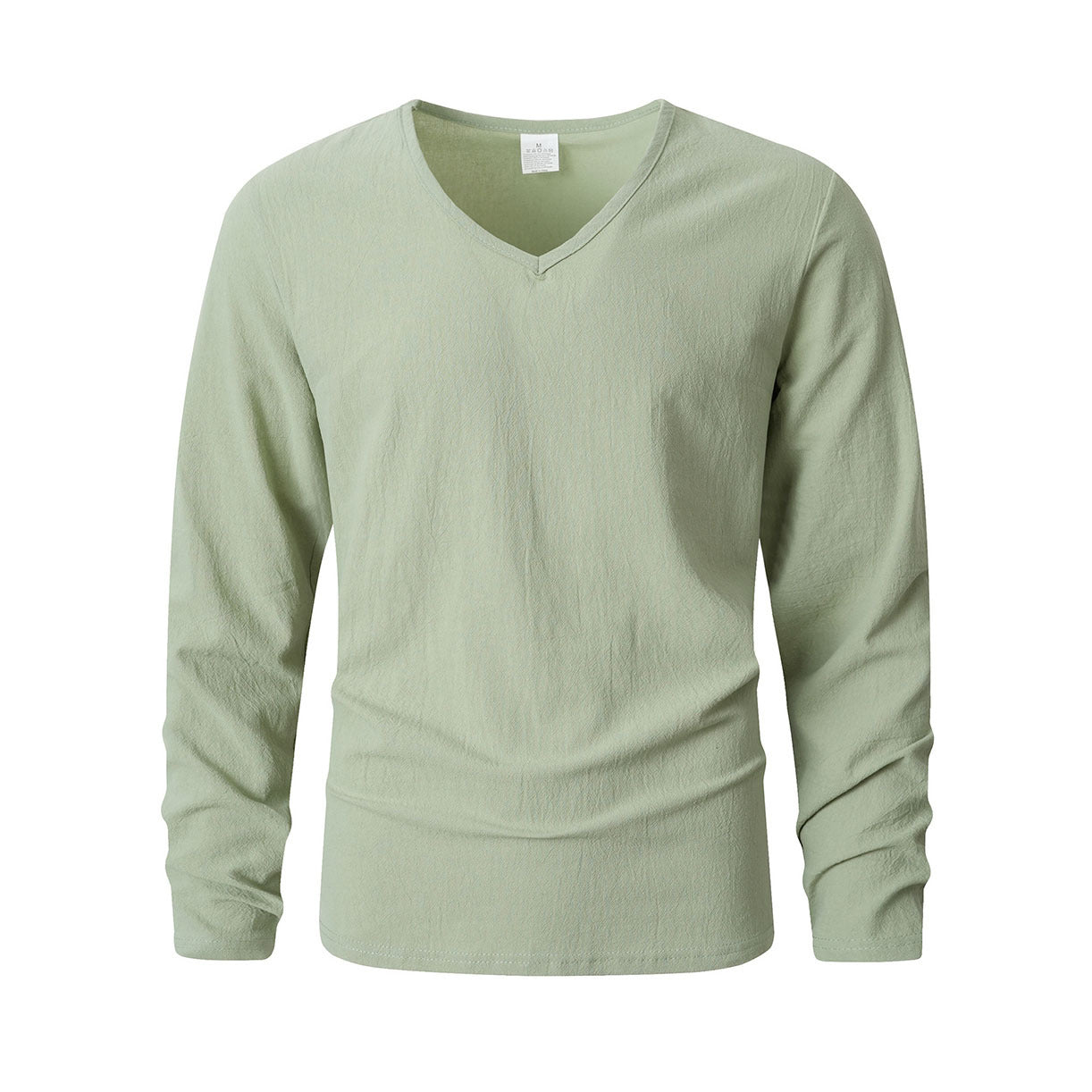 Haut à manches longues à col en V Casual Retro