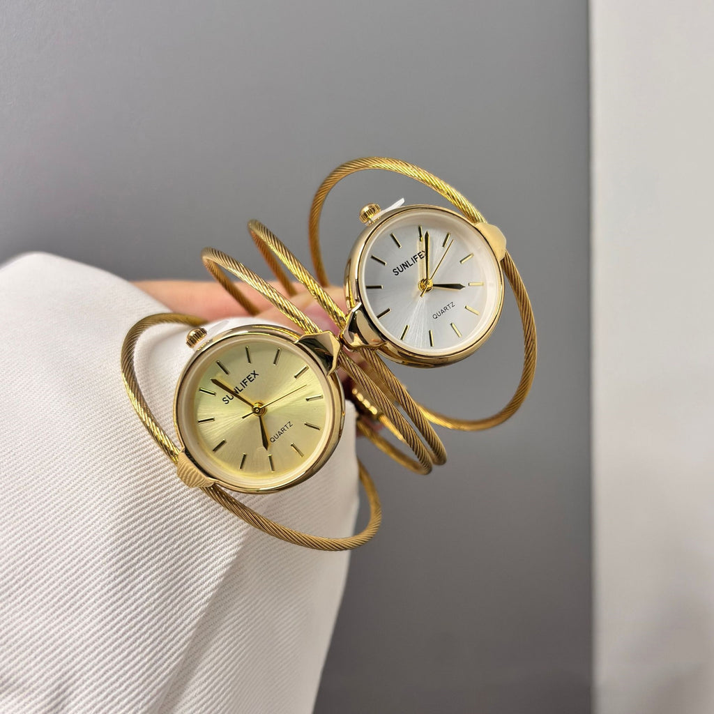 Femmes Minimaliste Montre Bangle Ouverte