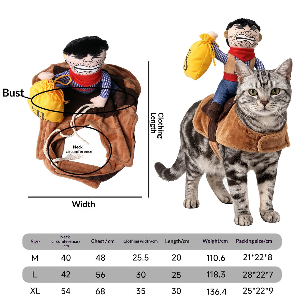 Déguisement pour animaux de compagnie Transformation de chat Funny Holiday Dress-Up Outfit