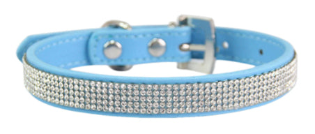 Collier de chien de broderie de diamant de chat