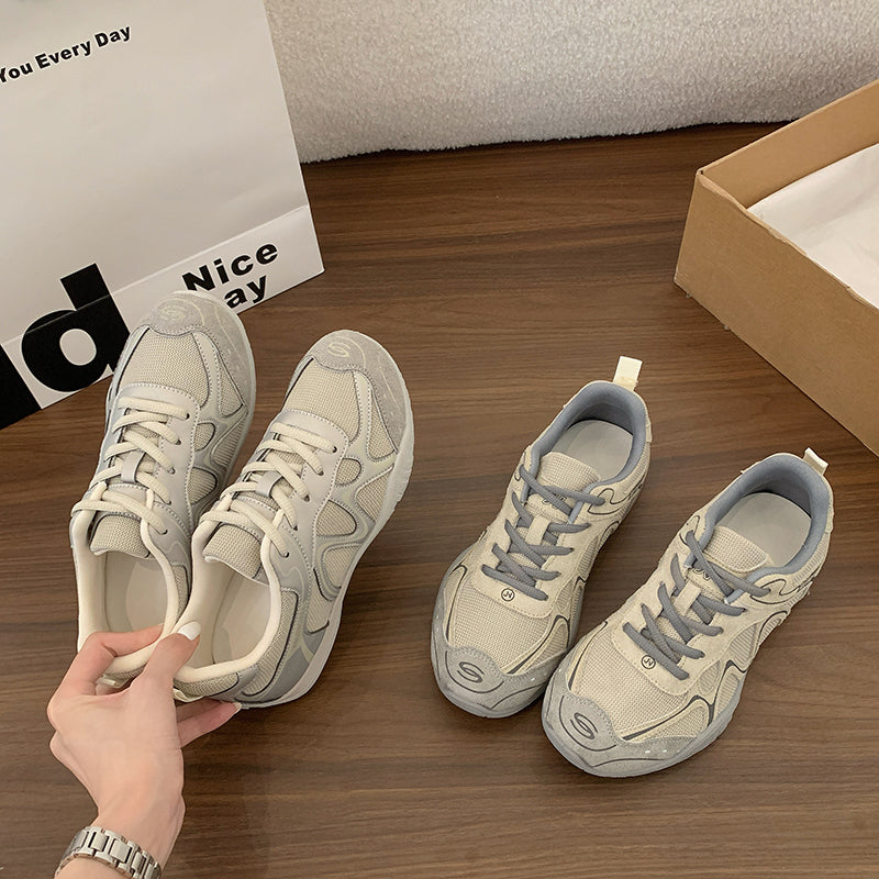 Summer Vintage Soft Sole Allemand Trainers Femmes Mesh Respirant Casual Sports Shoes Round T