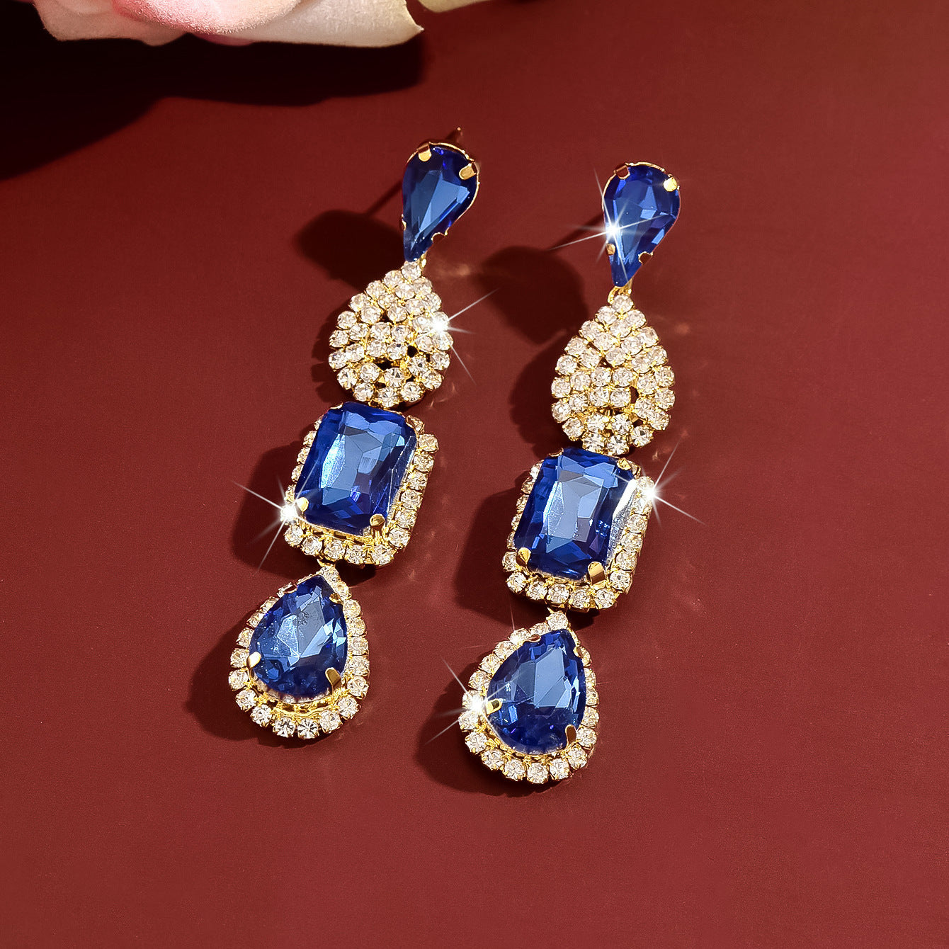 Boucles d'oreilles en cristal haut de gamme pour femmes