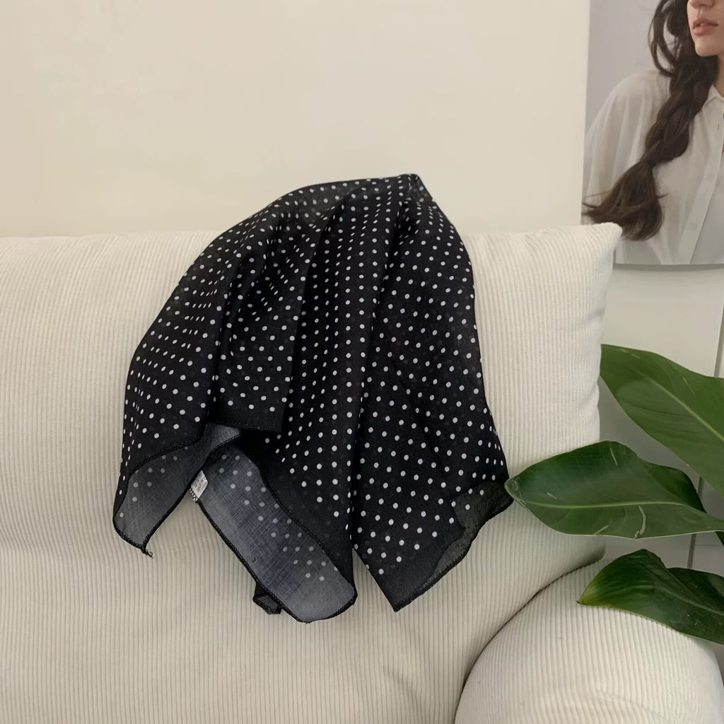 Écharpe carrée en coton et en coton de style coréen pour femmes
