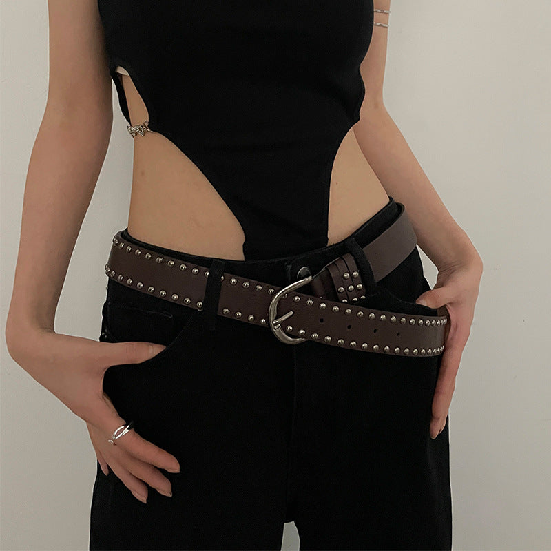 Ceinture vintage de style punk polyvalent pour femmes