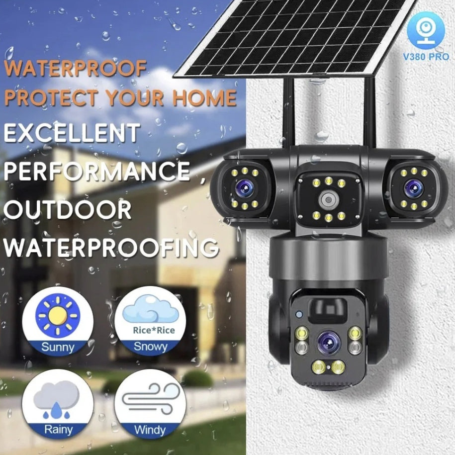 Caméra de surveillance solaire V360Pro Outdoor Night Vision