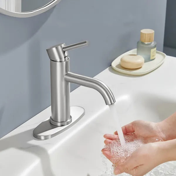 Robinet de toilette à poignée unique Robinet de lavoir en acier inoxydable Trou unique-T10