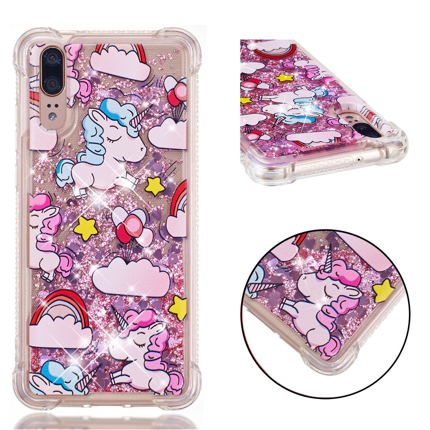 Coque souple transparente pour paillettes et TPU