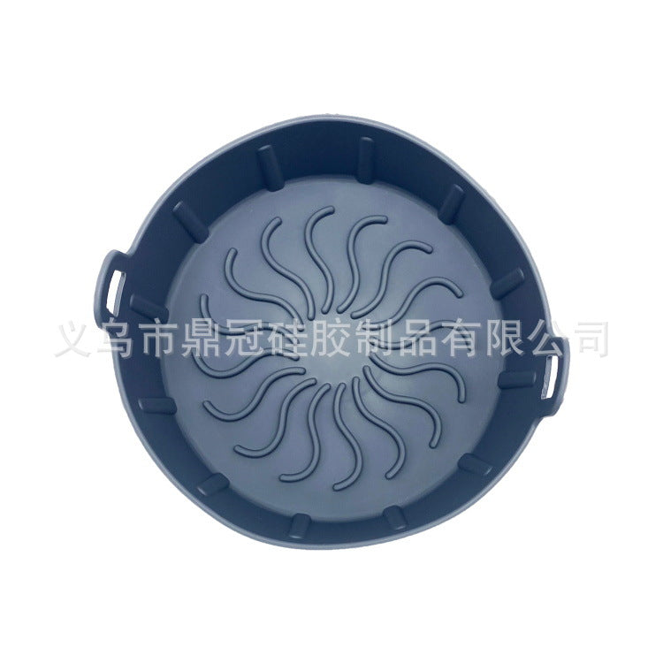 Air Fryer Special Bowl Haute Température Résistante Silicone Binaural Réutilisable Cuisson Utensi