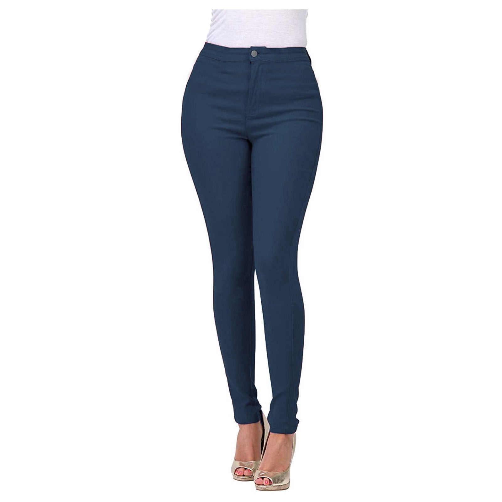 Pantalon en denim multicolore pour un look raffiné