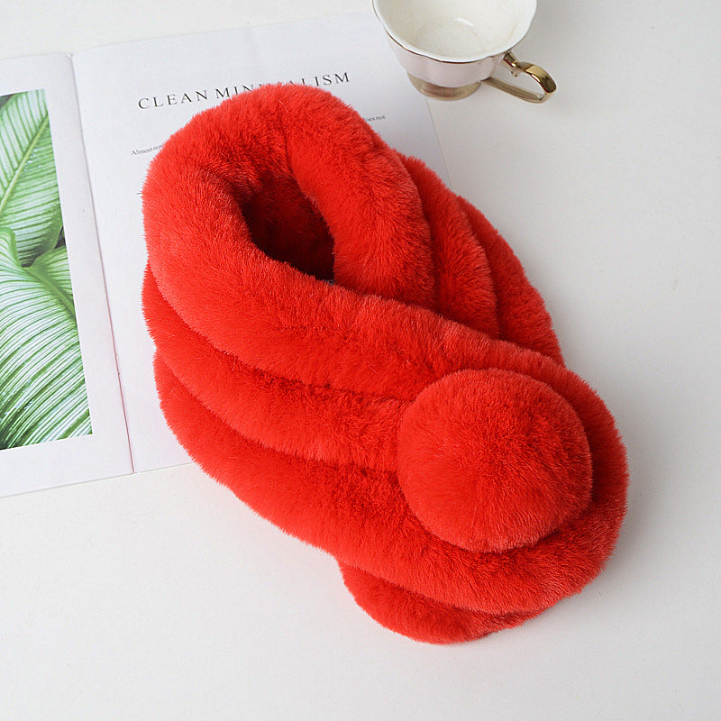 Écharpe de fourrure de lapin Rex pour femmes