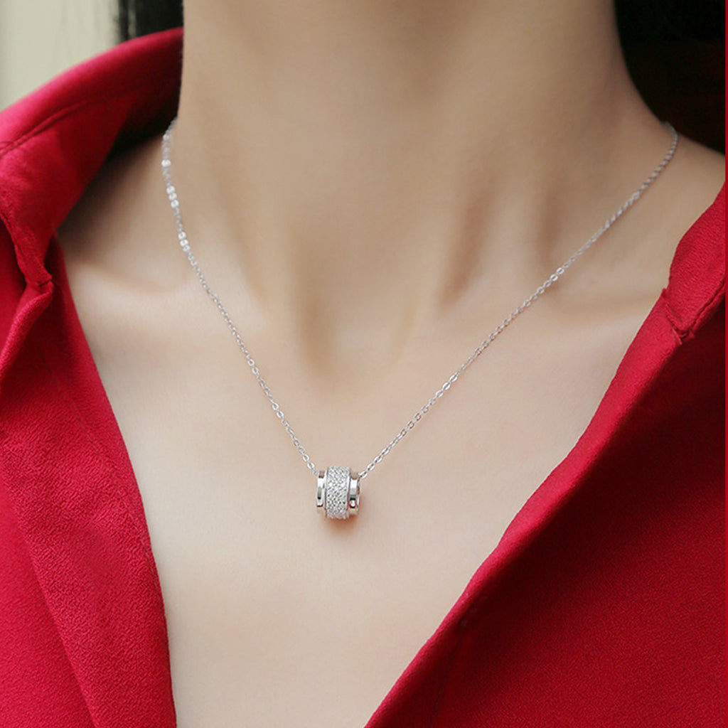 S925 Collier en argent 2,9g Moissanite Barrel