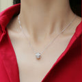 S925 Collier en argent 2,9g Moissanite Barrel