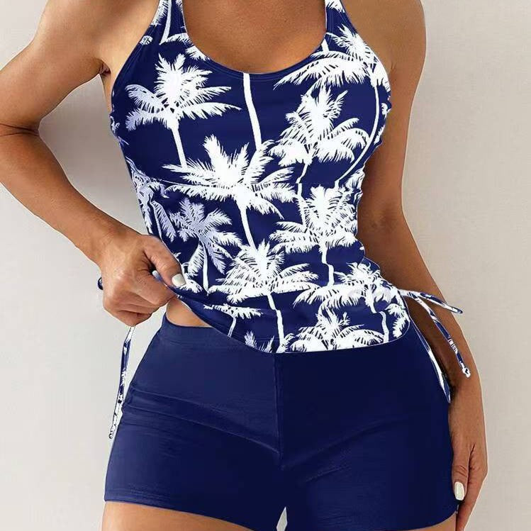 Maillot de bain conservateur féminin avec imprimé cocotier