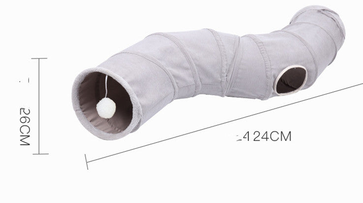 Jouet de type Suede Tunnel Cat Chaîne pliable
