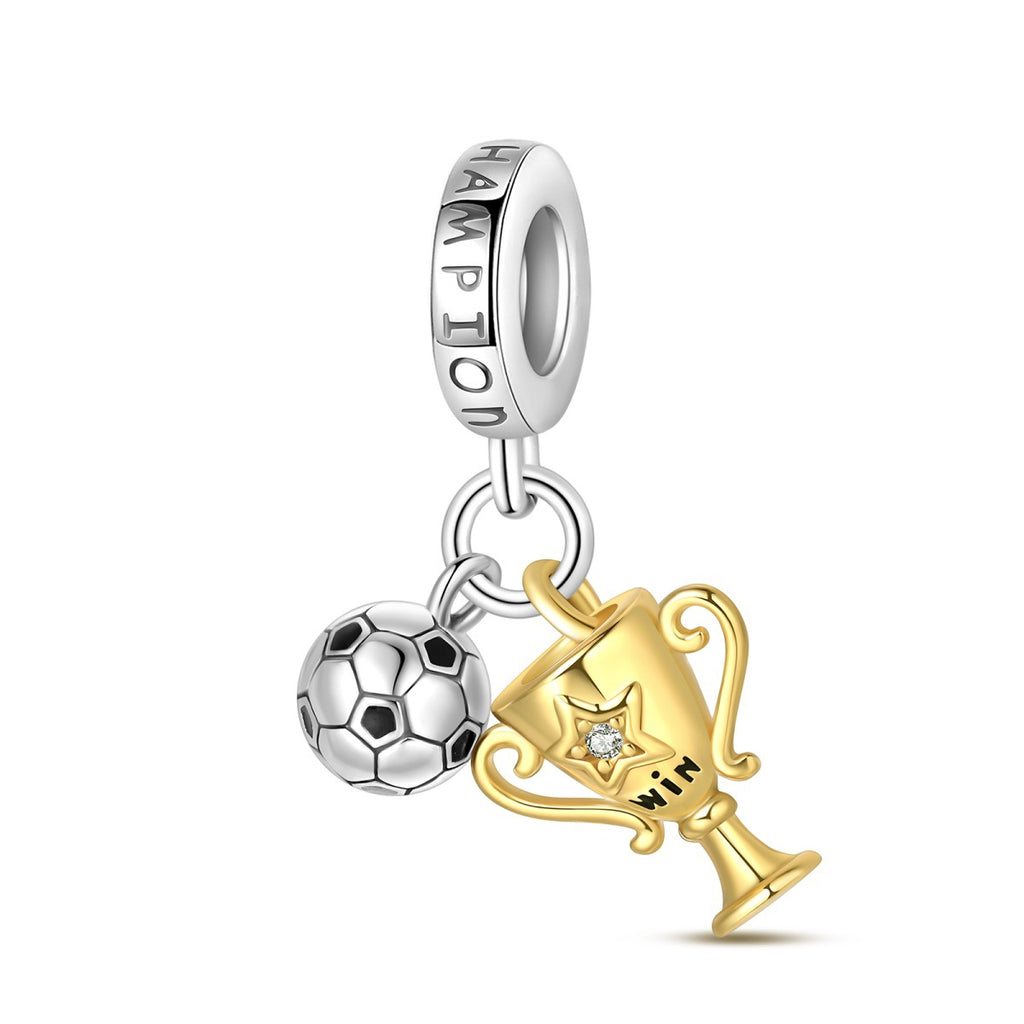Football Bricolage perles Pendentif Bracelet Accessoires