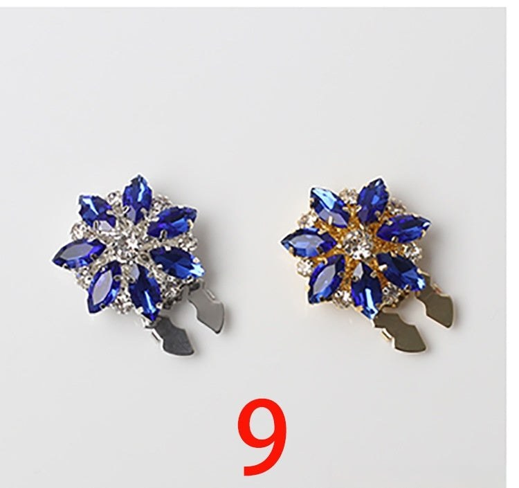 Couverture de bouton cristal Couleur Cheval Eye Glass Perceuse boucle