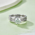 S925 Argent Sterling 1ct D Couleur VVS1 Anneau en Moissanite Set 6,5mm Pierre Platine plaqué GRA