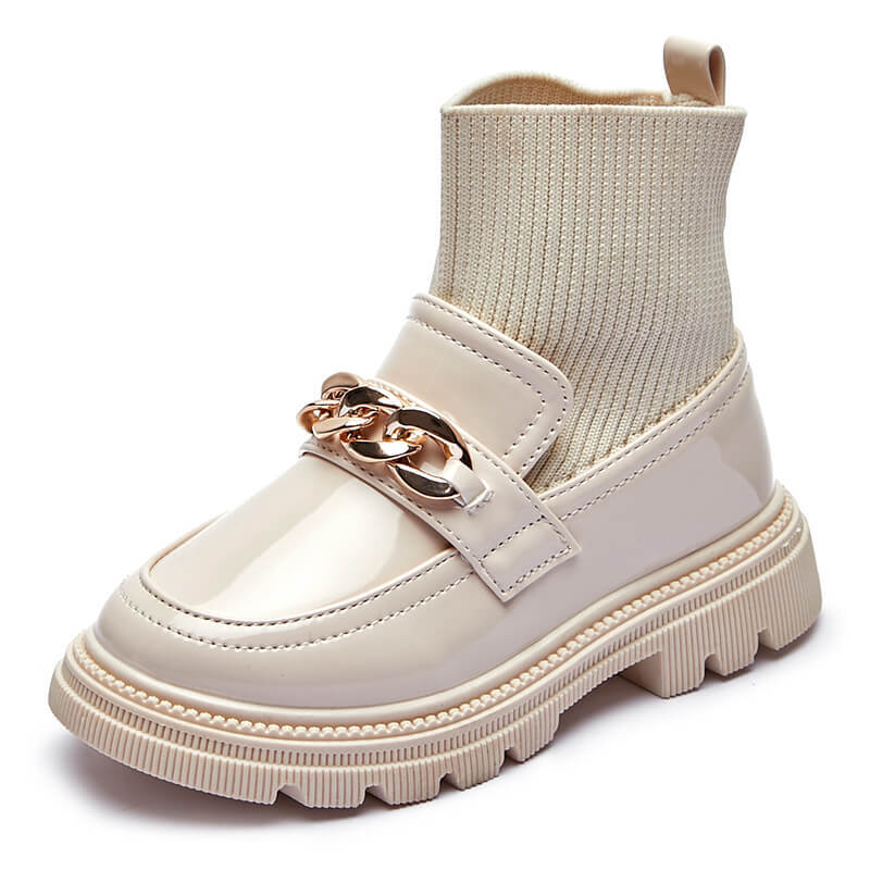 Bottes courtes élastiques tricotées pour enfants
