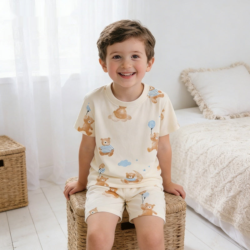 Garçons T-Shirt rond à deux pièces T-Shirt pour enfants