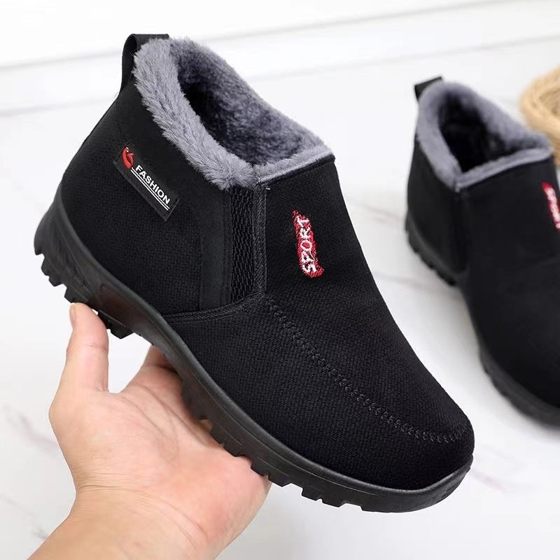 Chaussures Homme Chaussure thermique antidérapante Coton rembourré Chaussures Casual Slip-on vieux Beijing