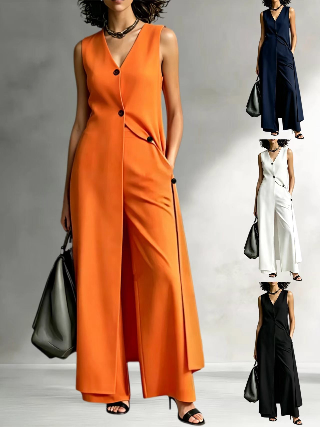 Amazon costume de mode européen et américain sans manches pour les femmes
