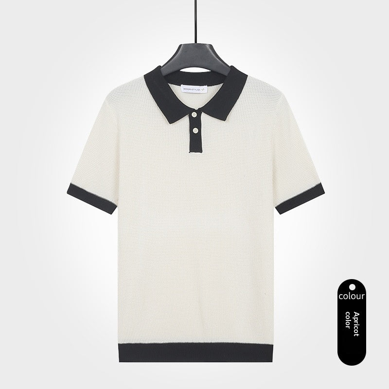 Polo manches courtes tricotée pour homme