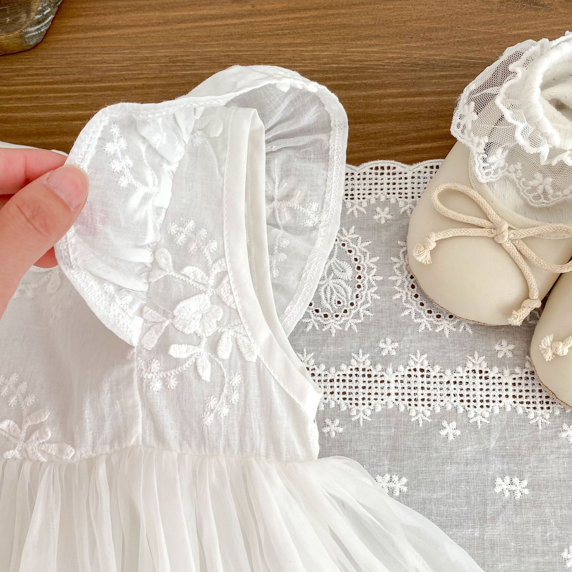 Été Style Baby Mesh Sac Robe de pet style occidental Robe de princesse de fleur pour les femmes