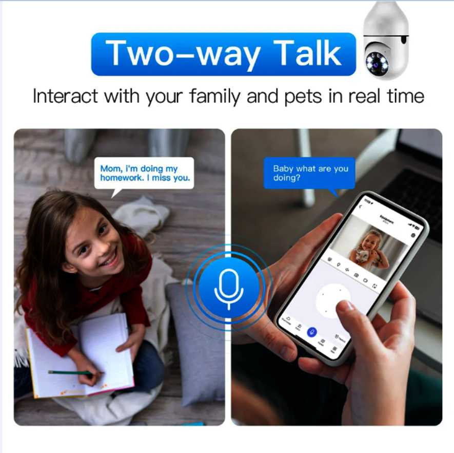 1080P Smart Home Security PTZ Caméra lumières sans fil Surveillance 360 degrés Vue à distance C