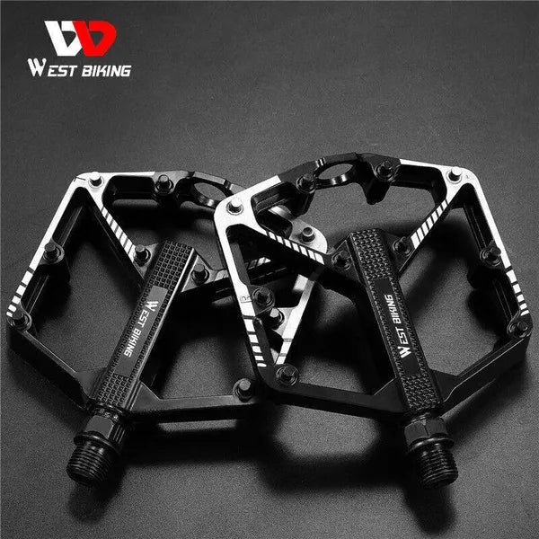 Pédales de vélo DU roulement en aluminium MTB Pédales de vélo noir 9/16 pouces