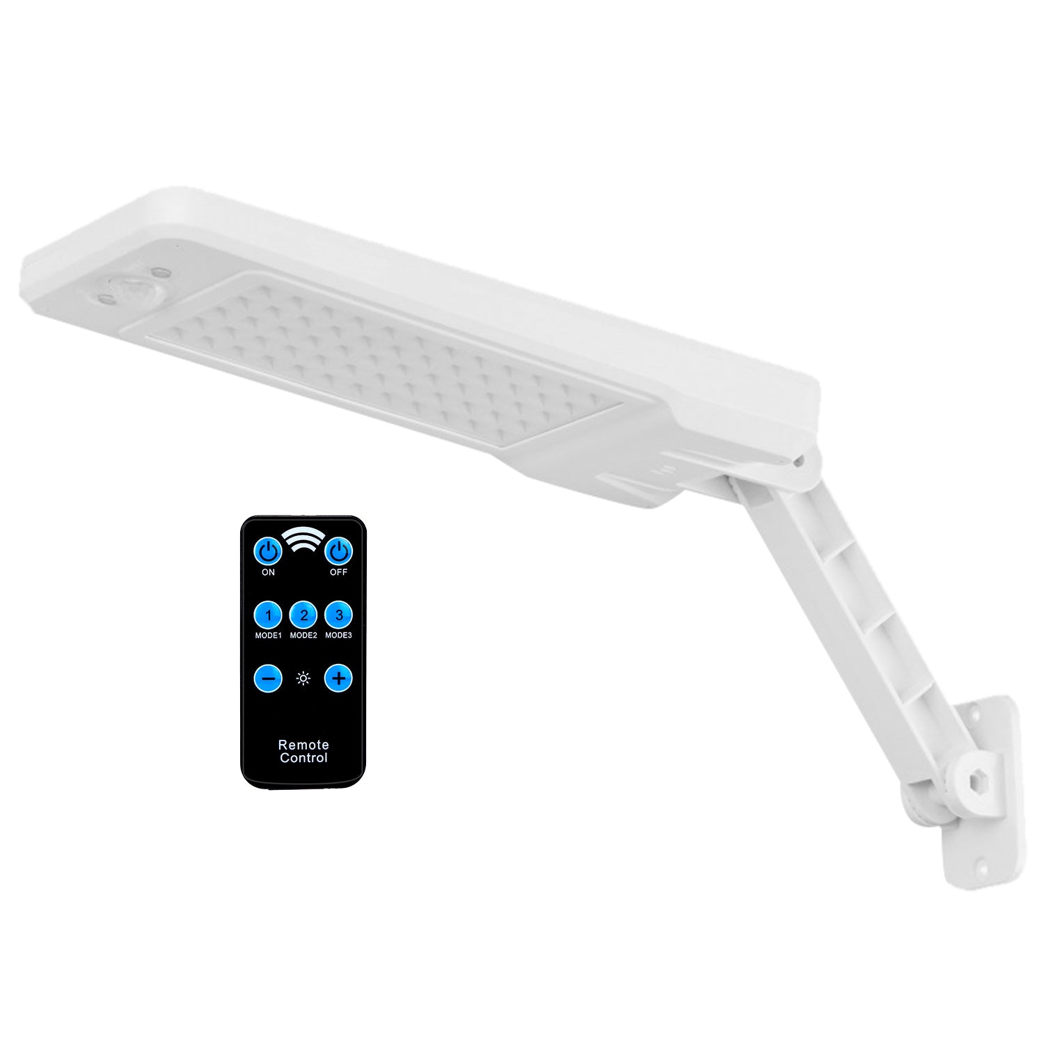 Solar Wall Light Outdoor 60LEDs PIR Motion Sensor Télécommande Lampes sans fil IP65 Eau