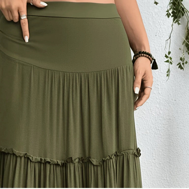 Summer resort style midi skirt