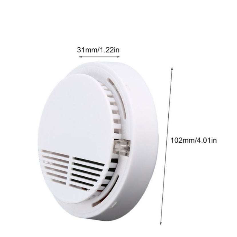Détecteur d'alarme de fumée maison Détecteur d'alarme d'incendie avec batterie 9V