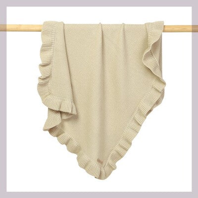 Couvertures de bébé tricotées Newborn Swaddle Wrap Ruffle