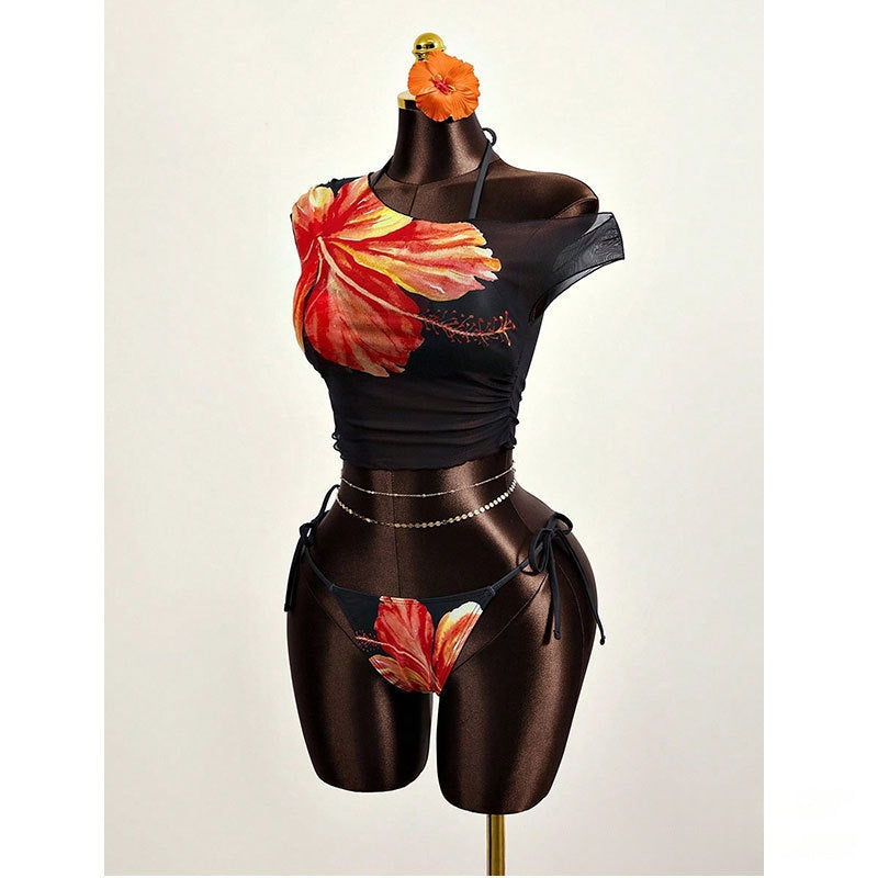 Bikini européen et américain Un ensemble de maillots de bain trois pièces