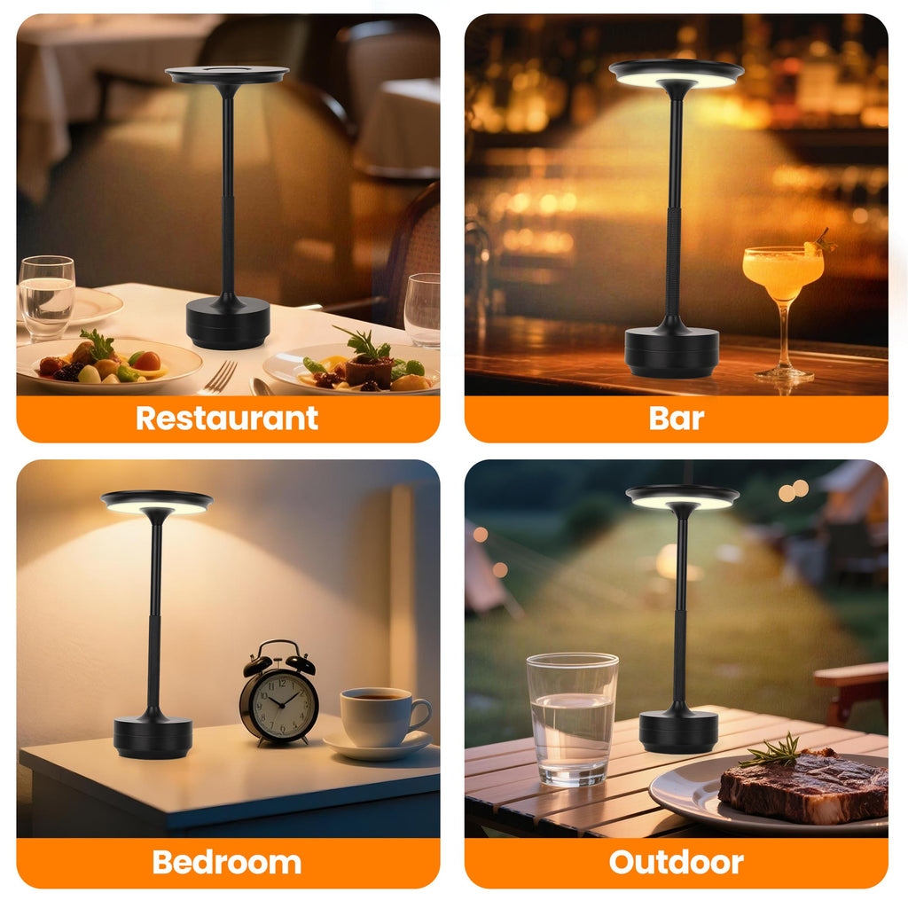 Lampe de table rechargeable sans fil 2pcs