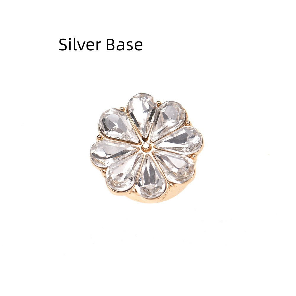 European And American Fashion Shirt Flower Strass Cufflinks Lady Temperament