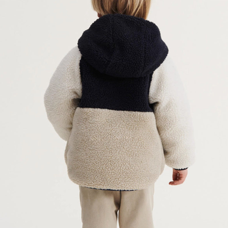 Veste en coton à capuche à double face pour enfants