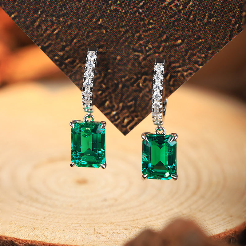 S925 Boucles d'oreilles en argent 2,7g créées en laboratoire