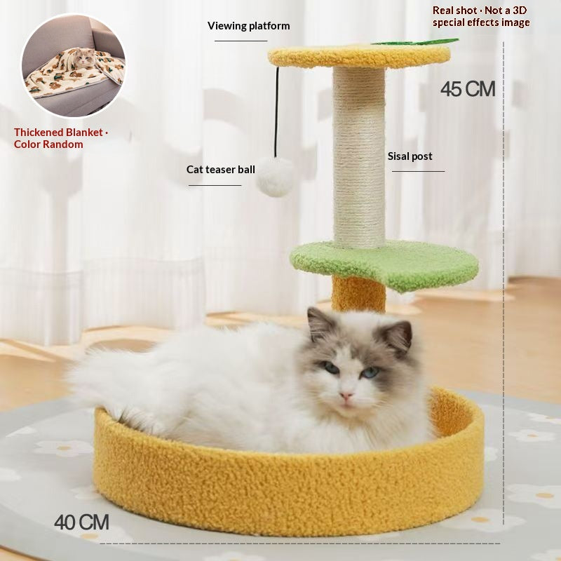 Arbre Cat compact avec lit Cat intégré et jouets