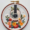Paquet de matériel de broderie de fleur de guitare