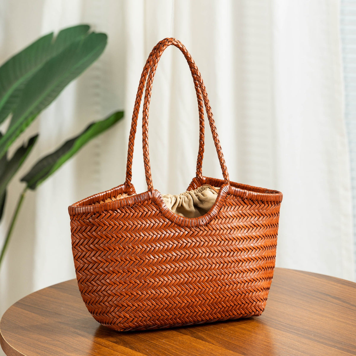 Dragon Woven Leather French Vintage Bag