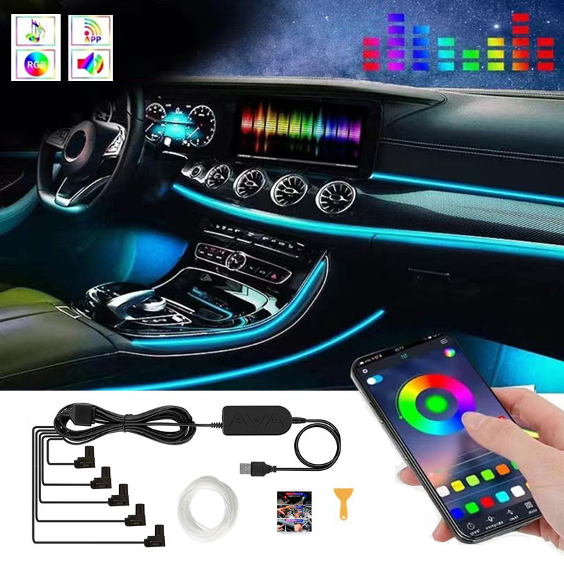 Panneau de contrôle du centre de modification de la lumière de l'atmosphère USB de voiture