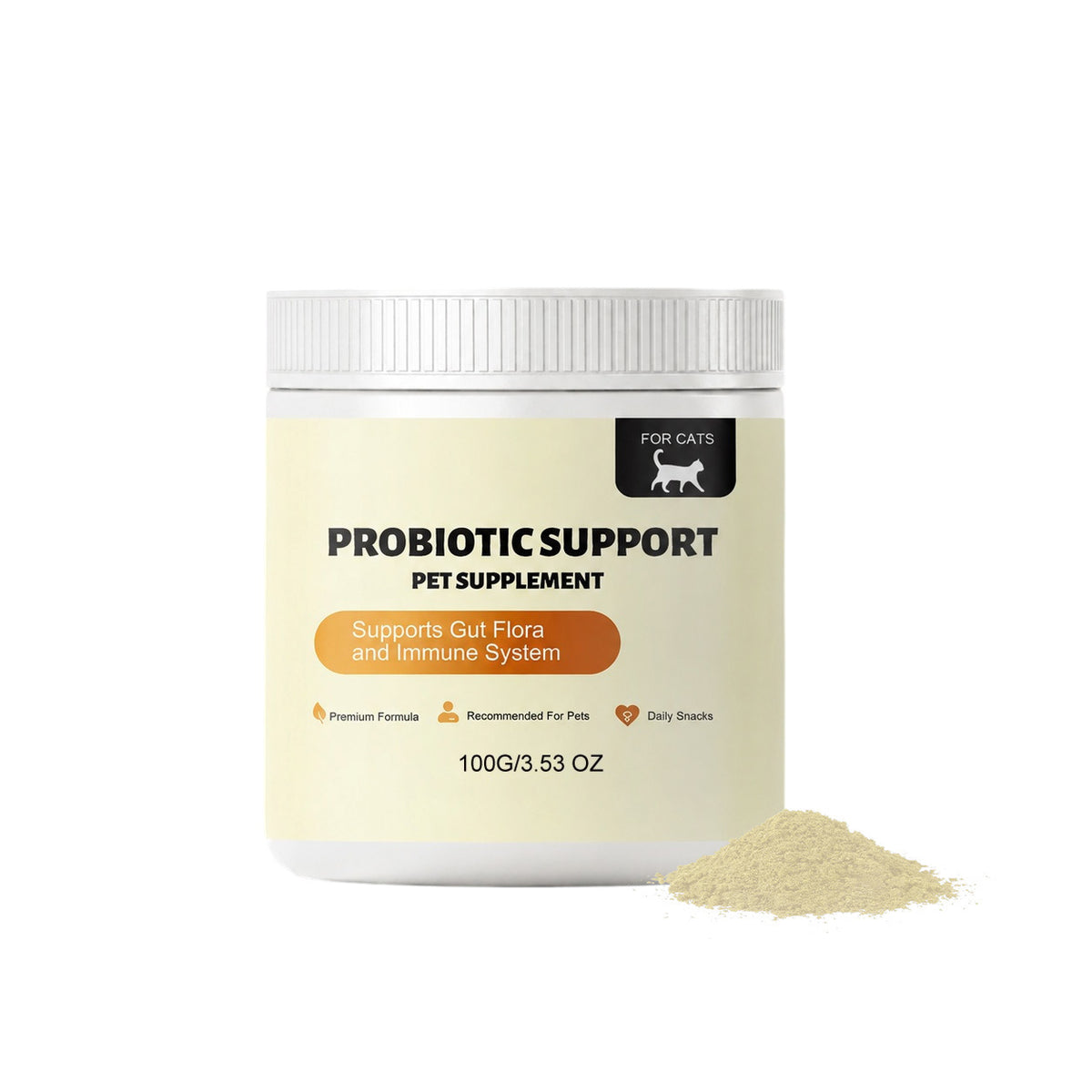 Poudre nutritive probiotique de chat Préparation légère Soins Intestinaux Alimentation quotidienne Supplément N