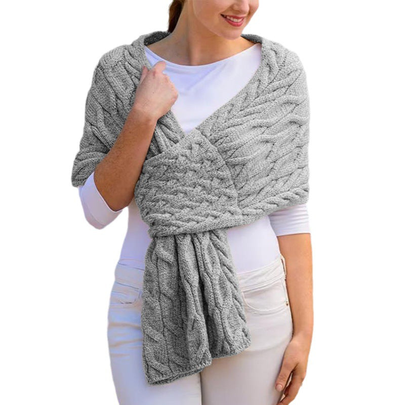 Fashionable femmes tricoté écharpe de châle